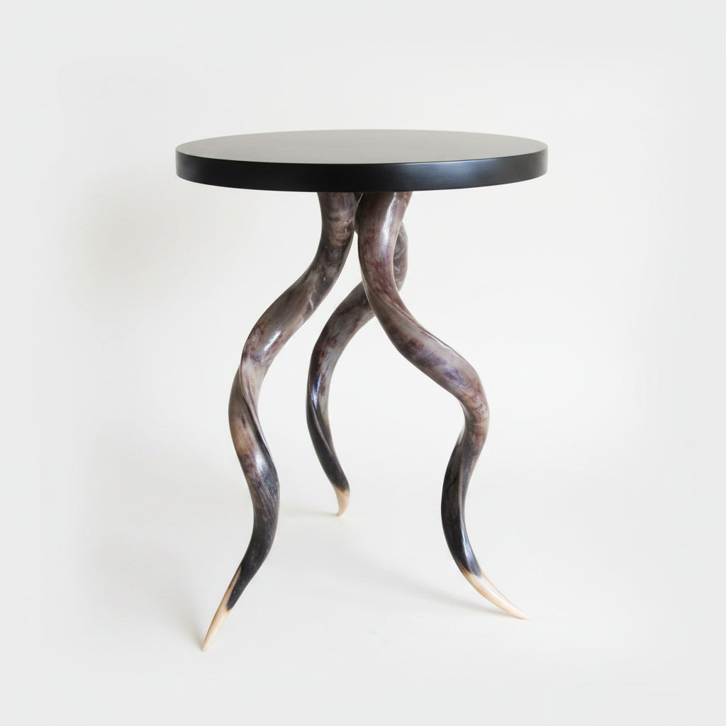 Kudu Horn Table with Veneer Top - NetDécor 