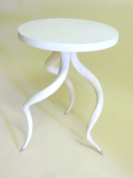 Cream/White Kudu Inner Horn Table - NetDécor 