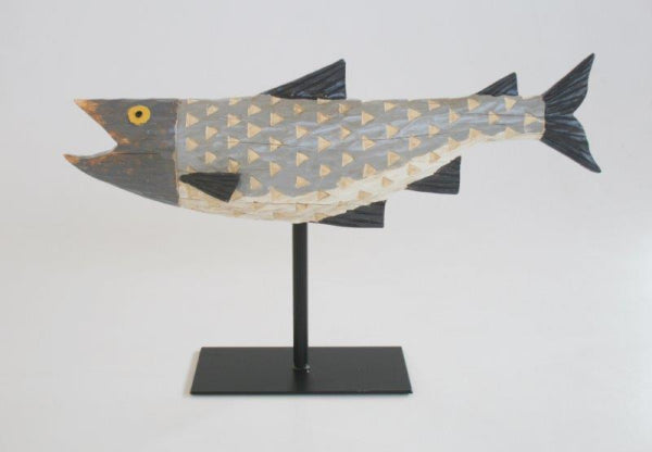 Large Grey Fish on Stand - NetDécor 