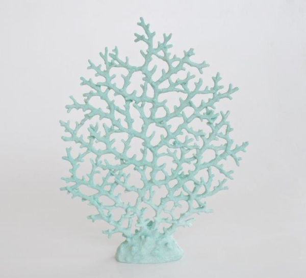 Large Pale Turquoise Fan Coral - NetDécor 