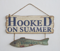 WOODEN BOARD & FISH SIGN - NetDécor 