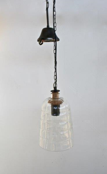 Medium Glass Hanging Electric Shade - NetDécor 