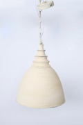 Medium Cream Metal Hanging Lamp - NetDécor 