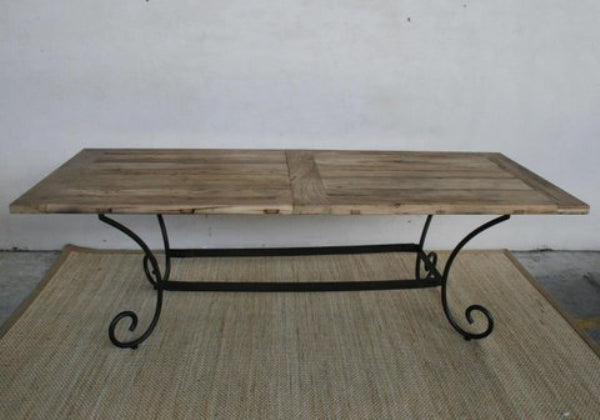 240cm Outside Weathered Elm Dining Table - NetDécor 