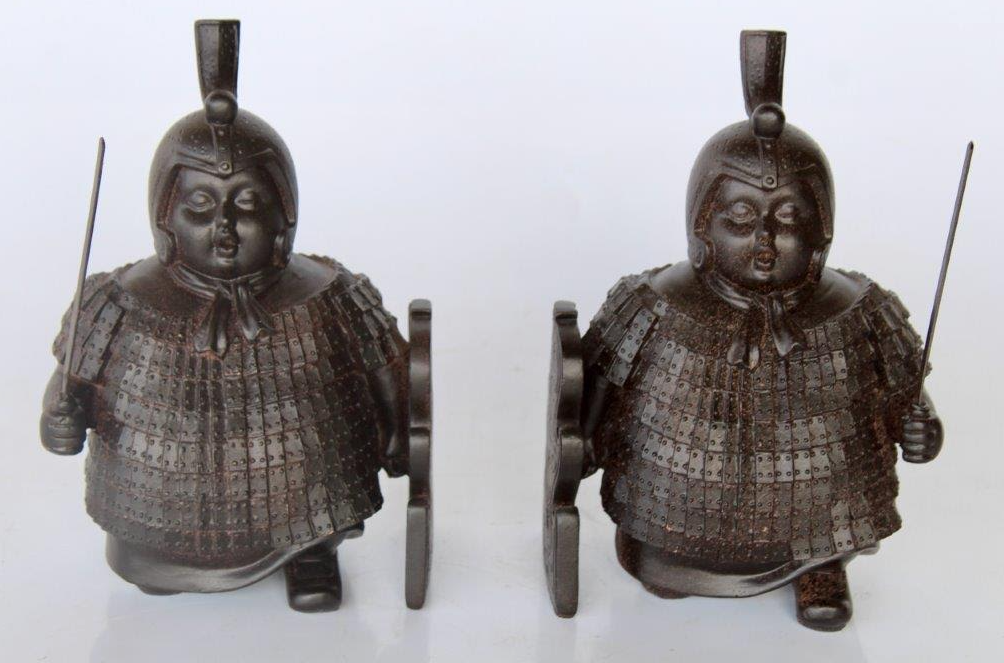 Pair Of Chinese Soldier Bookends - NetDécor 