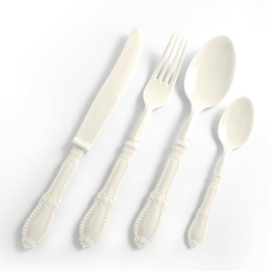 Antique Plastique 24 Piece Cutlery Set - NetDécor 