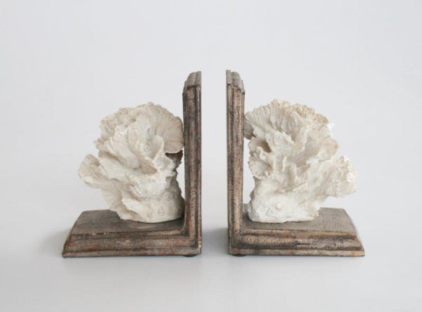 Pair Natural Coral Bookends - NetDécor 