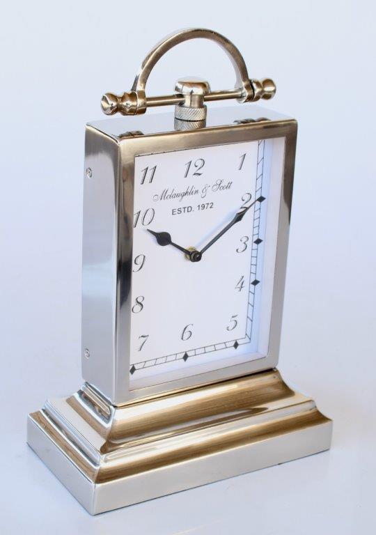 Silver Standing Table Clock - NetDécor 