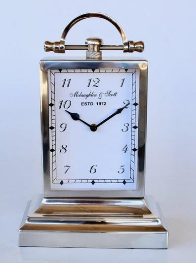 Silver Standing Table Clock - NetDécor 