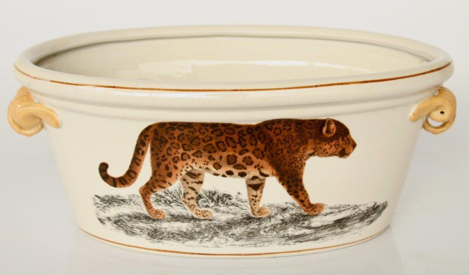 Leopard Oval Planter - NetDécor 