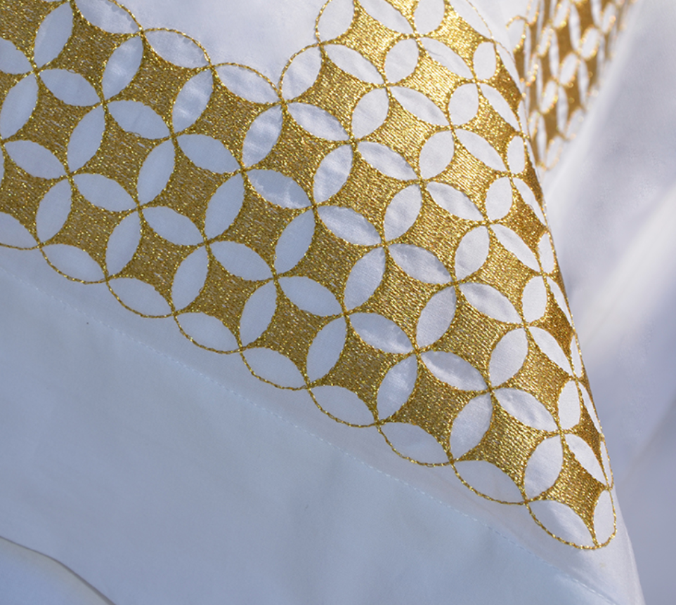 Cavacus White Gold Sheet Set - NetDécor 