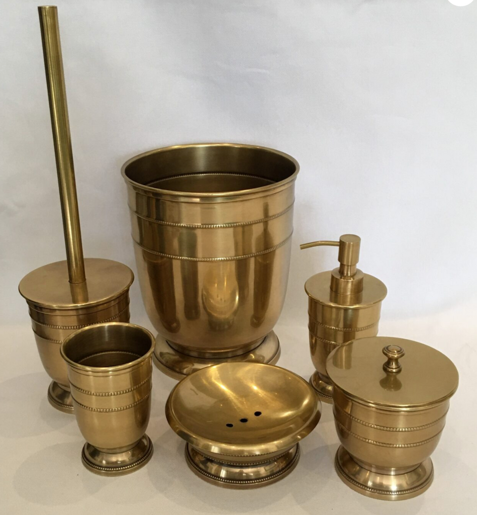 Beaded Brass Luxury Bathroom Accessories - NetDécor 