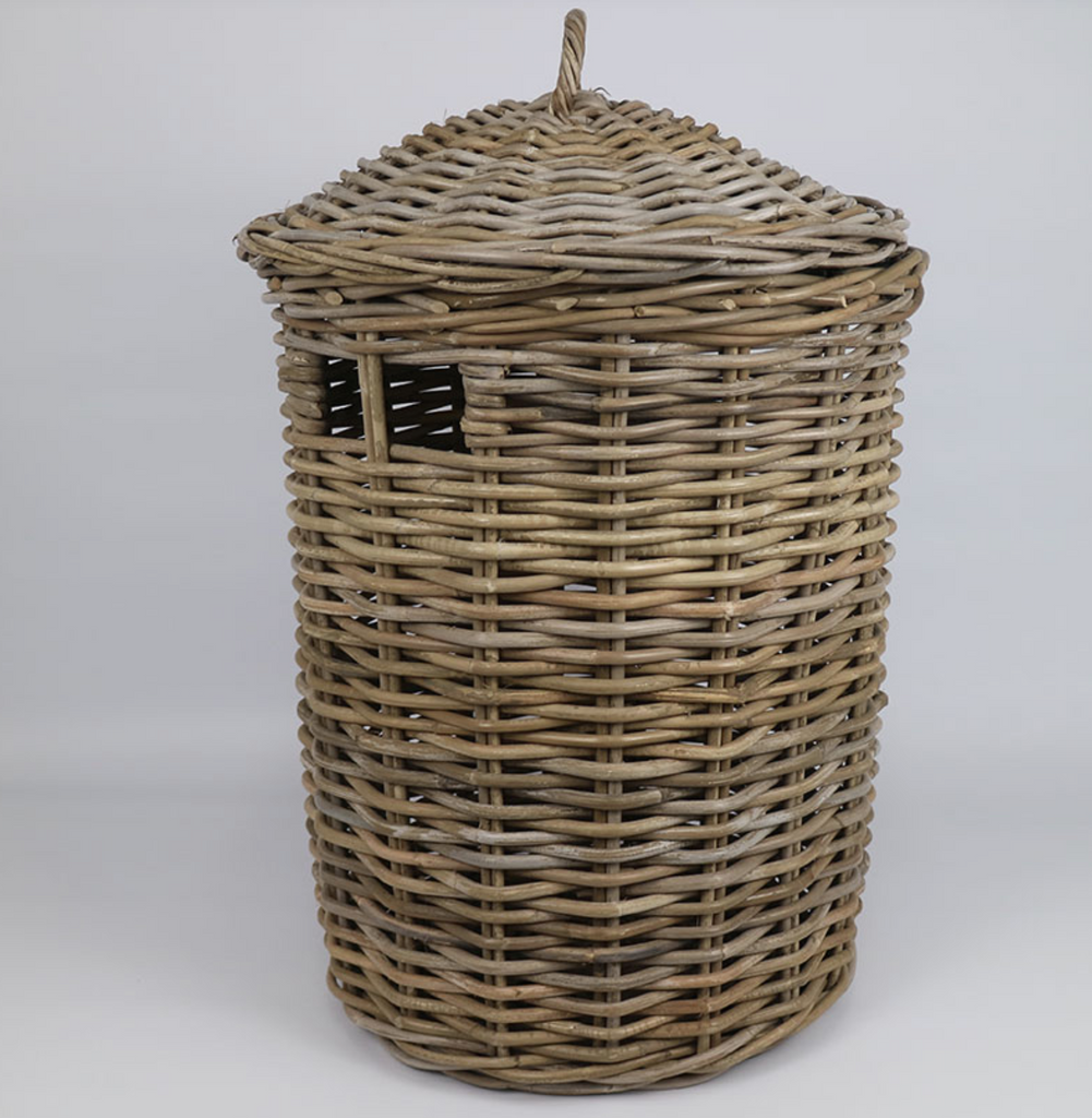 Laundry Basket Round Large Grey - NetDécor 