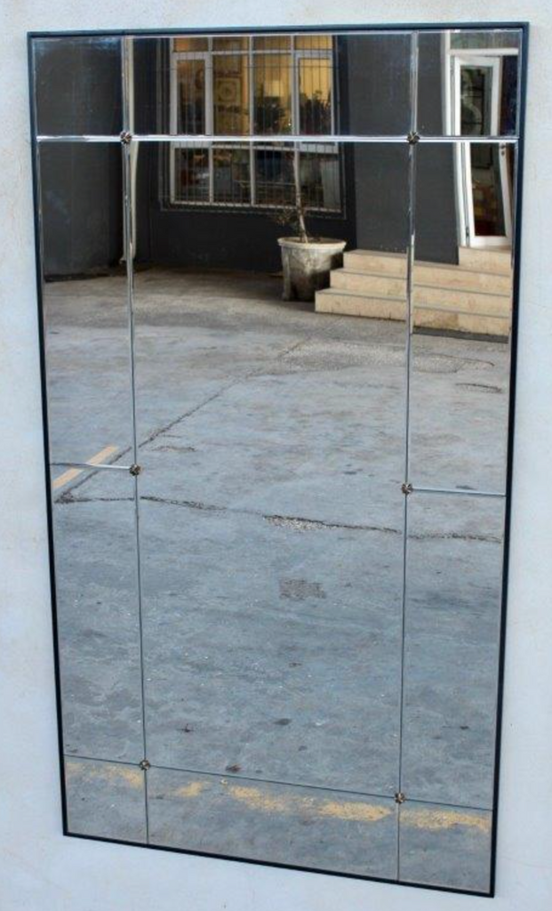 Very Large Black Metal Mirror - NetDécor 