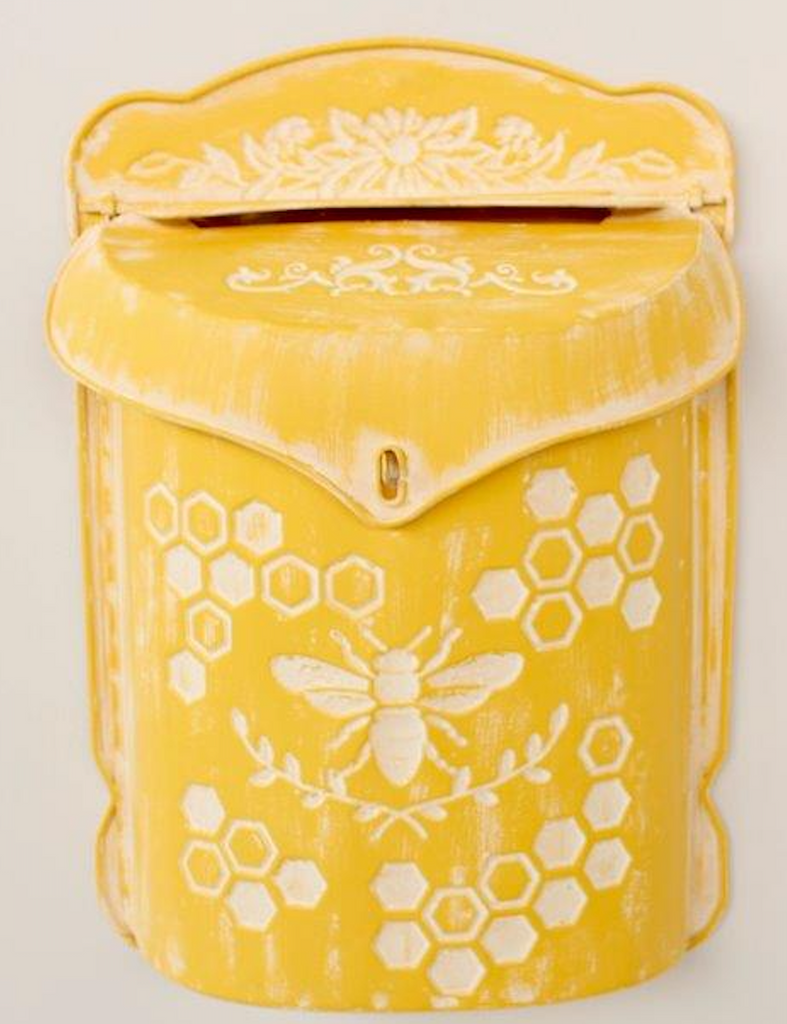 Yellow Metal Mail Box - NetDécor 