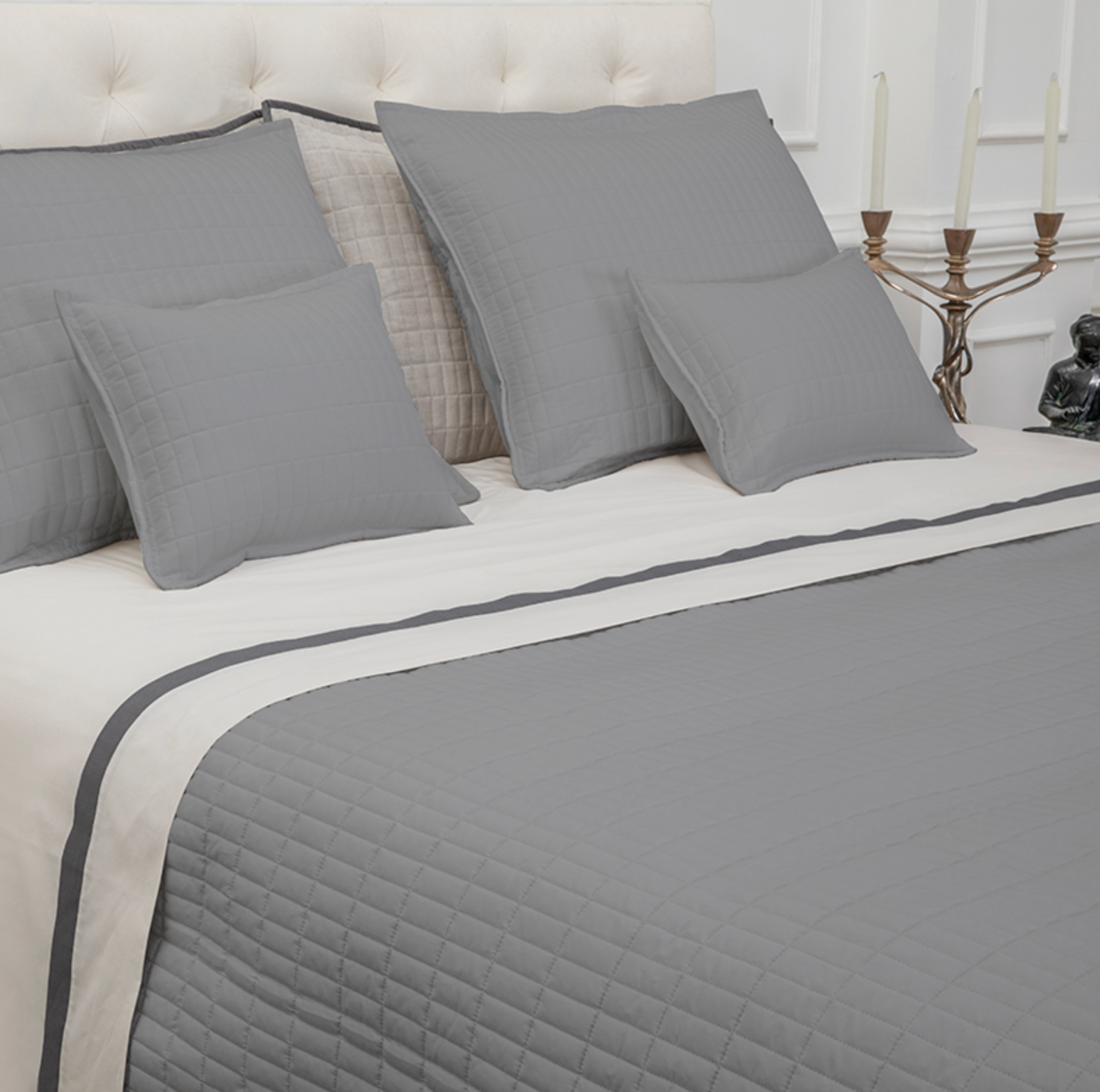 Reed Family Linen - Rectangle Quilted BedSpread - NetDécor 