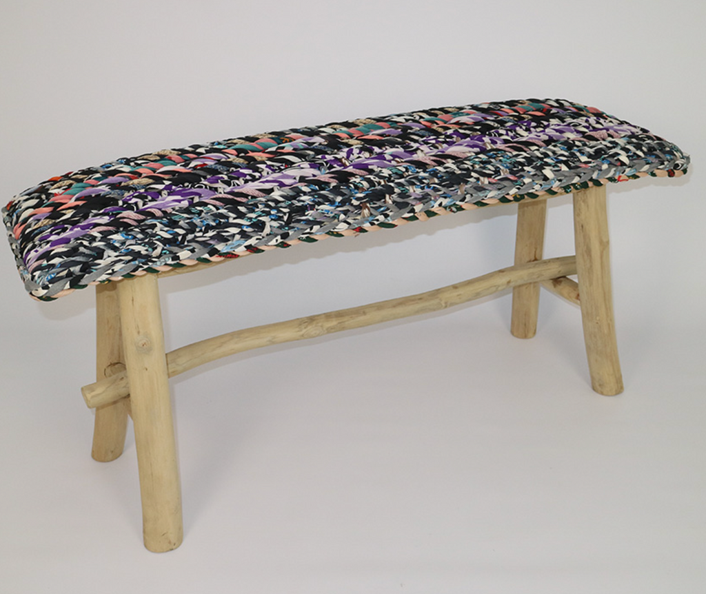 Wood Bench Colour Seat (Assorted Bright Colours) - NetDécor 