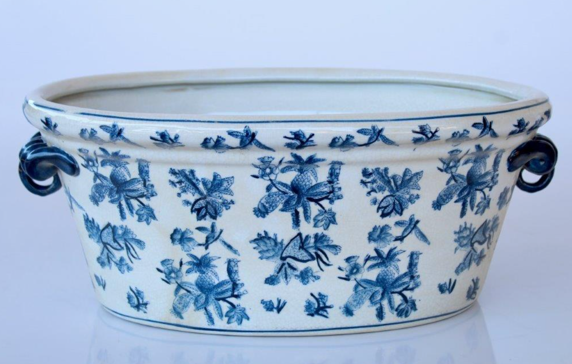 BLUE FLORAL FOOT BATH - NetDécor 