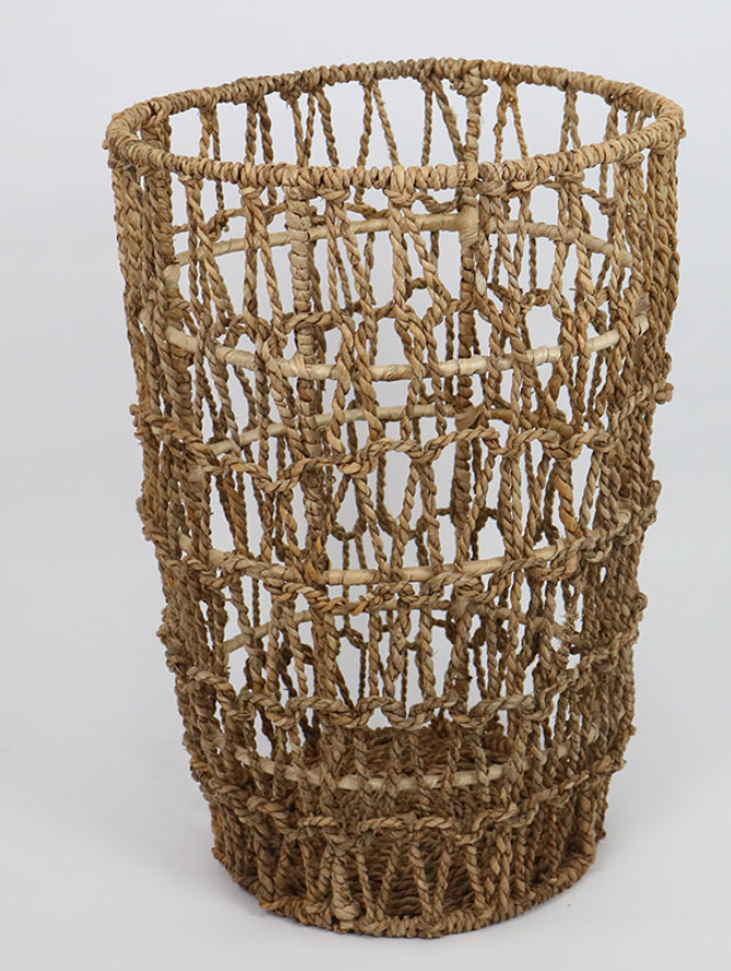 Banana Leaf Laundry Basket Open Weave - NetDécor 