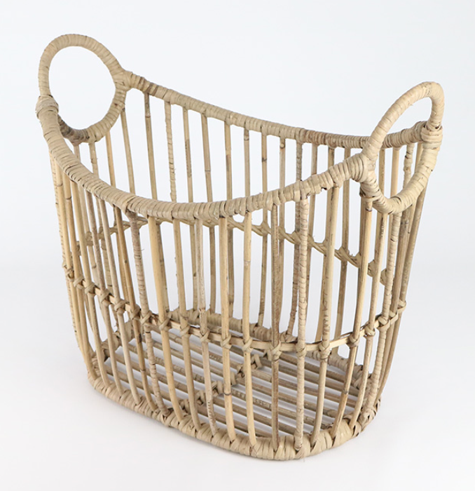 RATTAN THICK BOAT BASKET GREY - NetDécor 