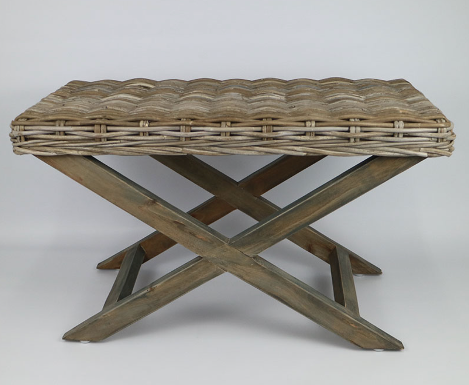 Rattan Cross Bench Long - NetDécor 