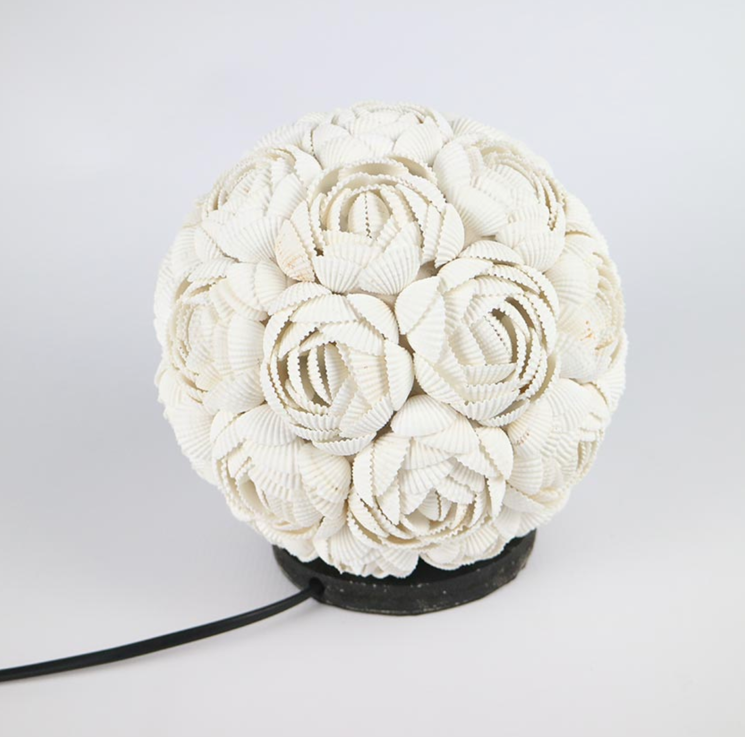 SHELL LAMP BASE ROUND FLOWER - NetDécor 