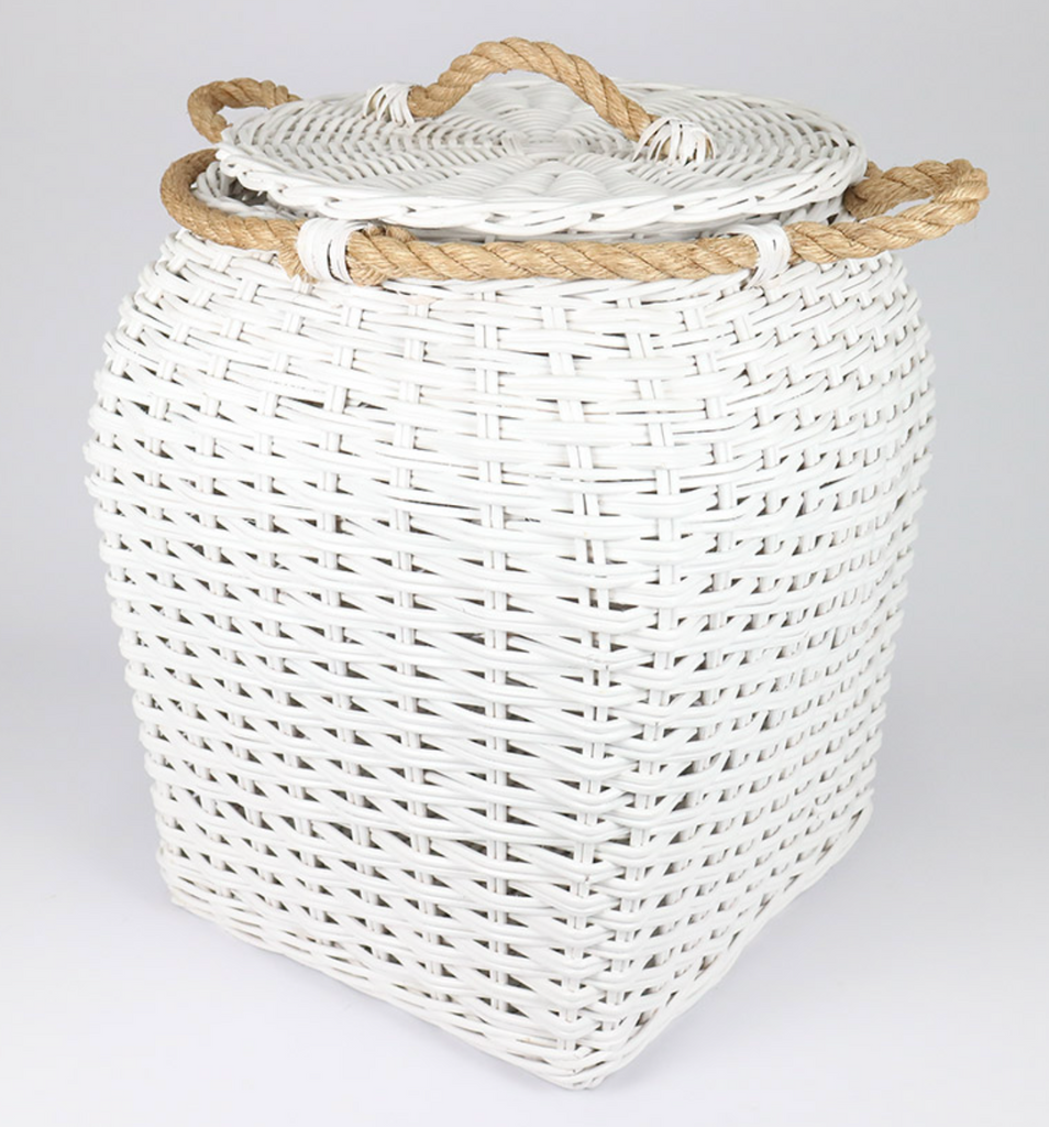 Copy of Laundry With Lid Rope White - NetDécor 