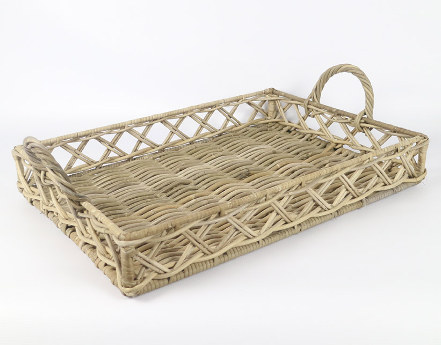 RATTAN THICK DRINKS TRAY - NetDécor 