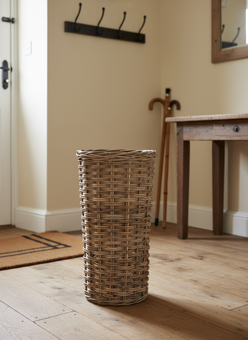 Umbrella Stand Double Weaving Grey - NetDécor 