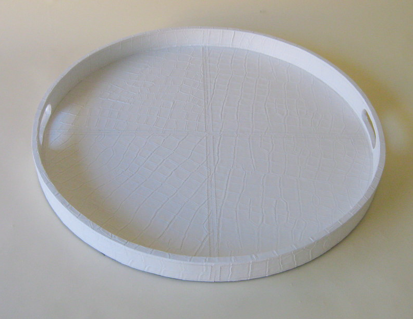 Croc Print Leather Tray - NetDécor 