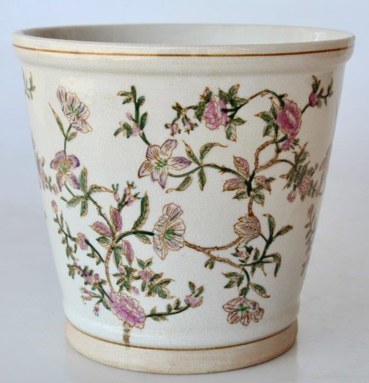 Large Round Pink Flower Planter - NetDécor 