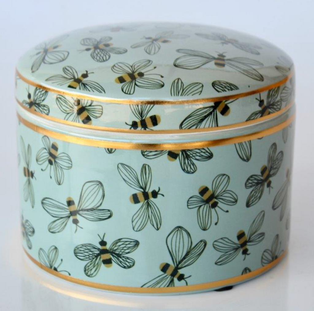 Duck Egg with Bees Box with Lid - NetDécor 