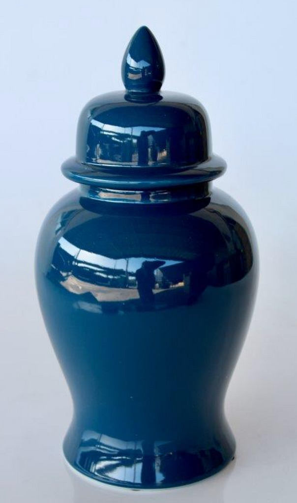 Medium Blue Ginger Jar - NetDécor 