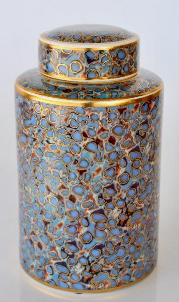 Gold & Blue Multicoloured Jar - NetDécor 