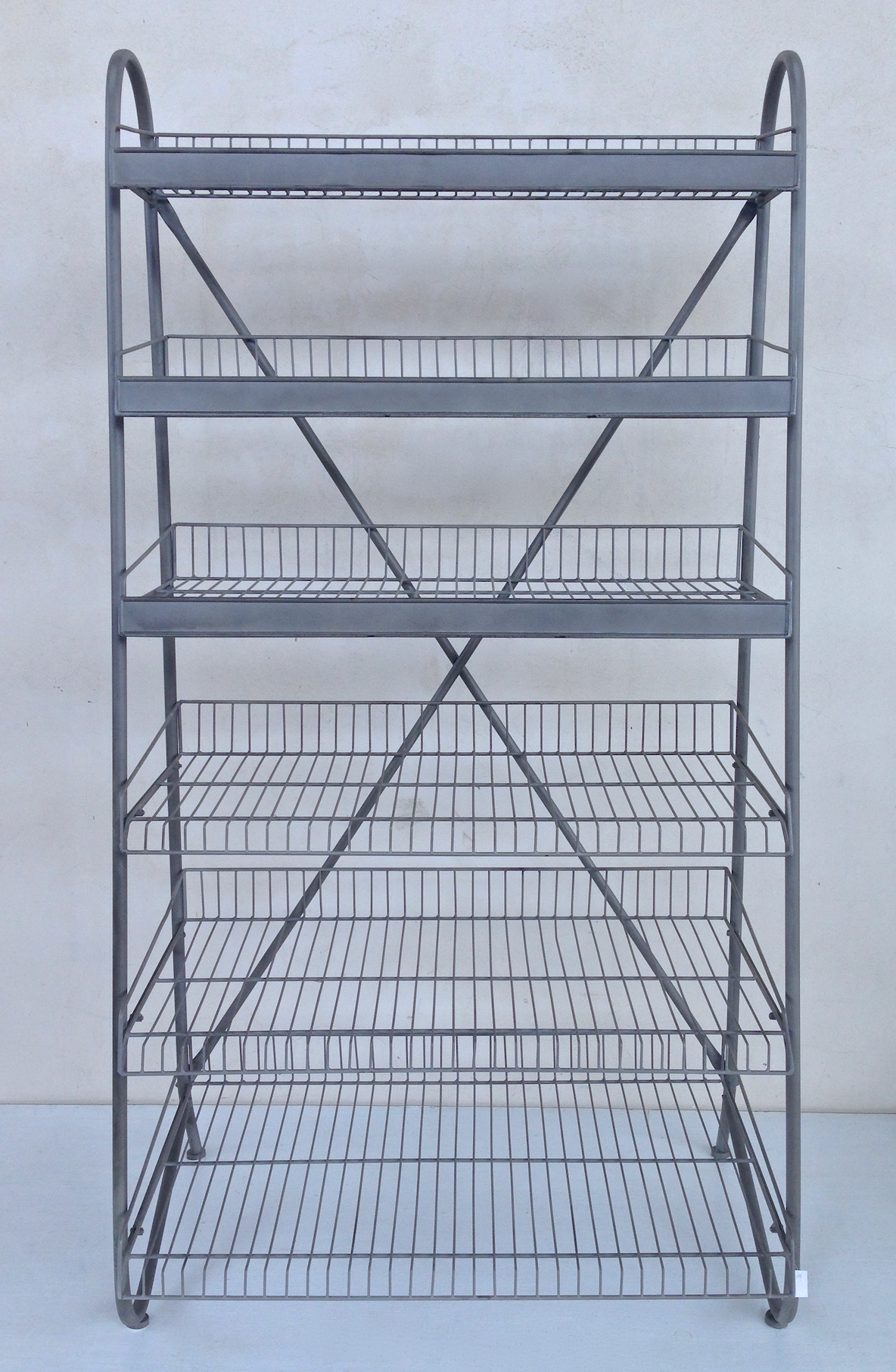 6 TIER METAL GREY SHELF - NetDécor 