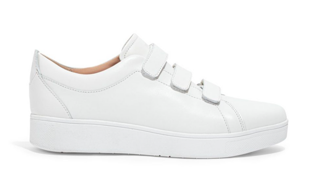 FitFlop - Rally Quick Stick Fastening Leather Sneakers Urban White - NetDécor 