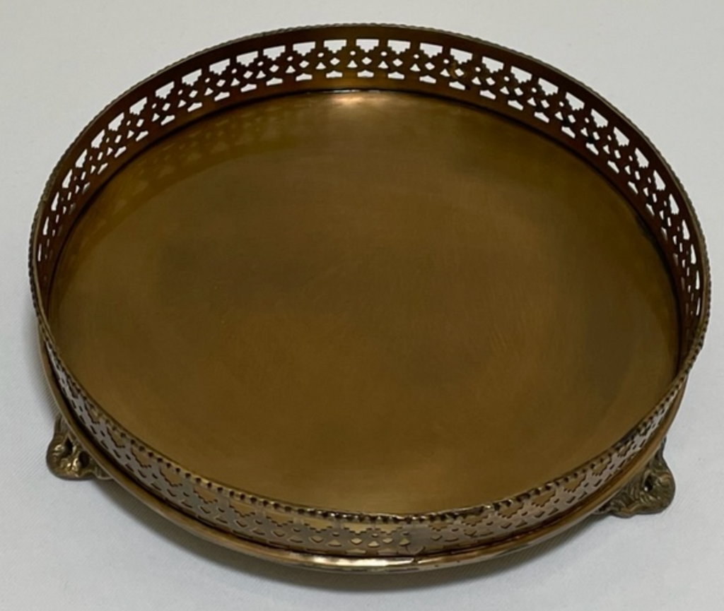 Round Brass Vanity Tray - NetDécor 