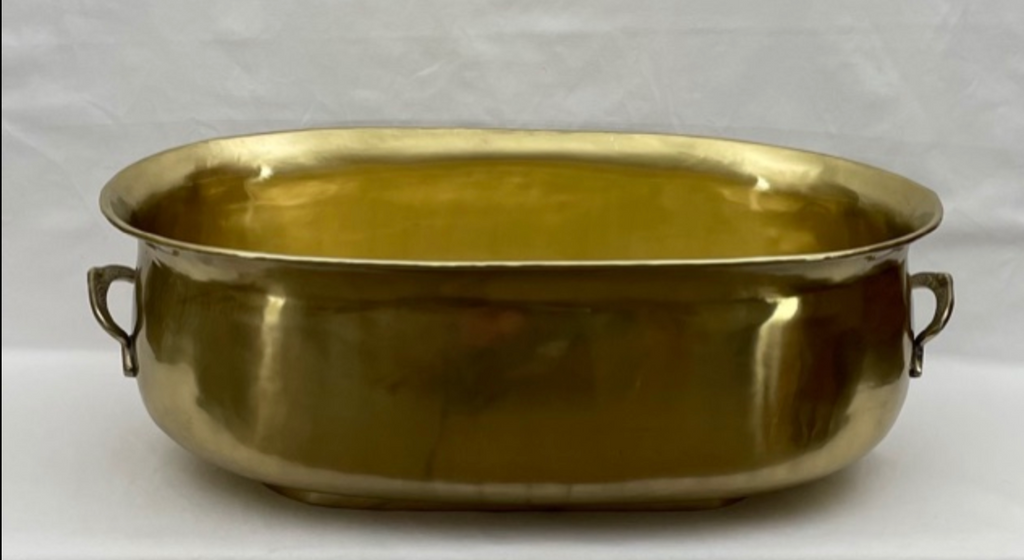 XXXL Antique Brass Oval Tub Cooler - NetDécor 