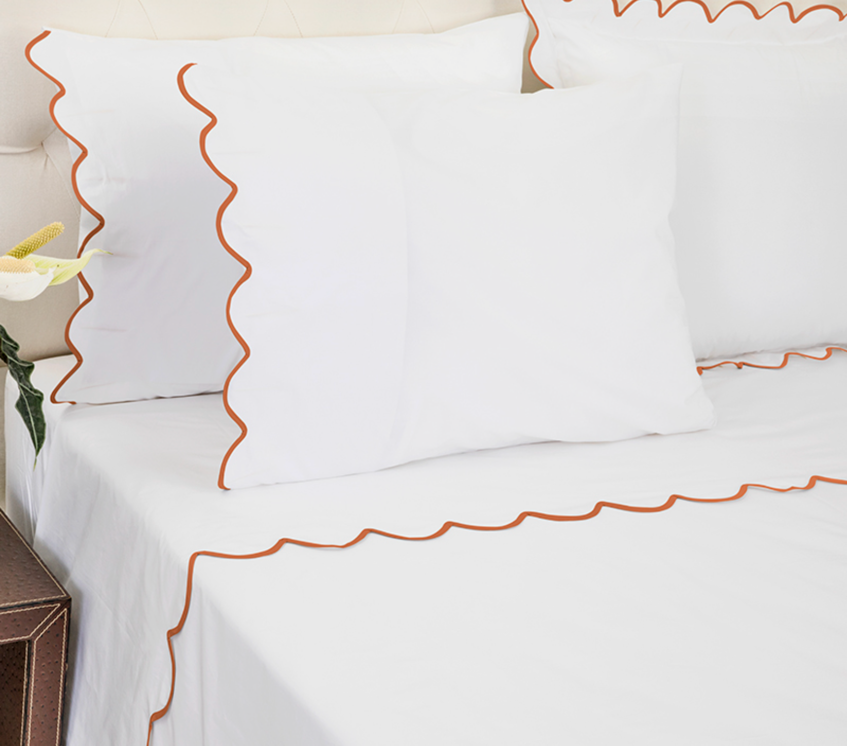 Reed Linen - Scallop Duvet Set - NetDécor 