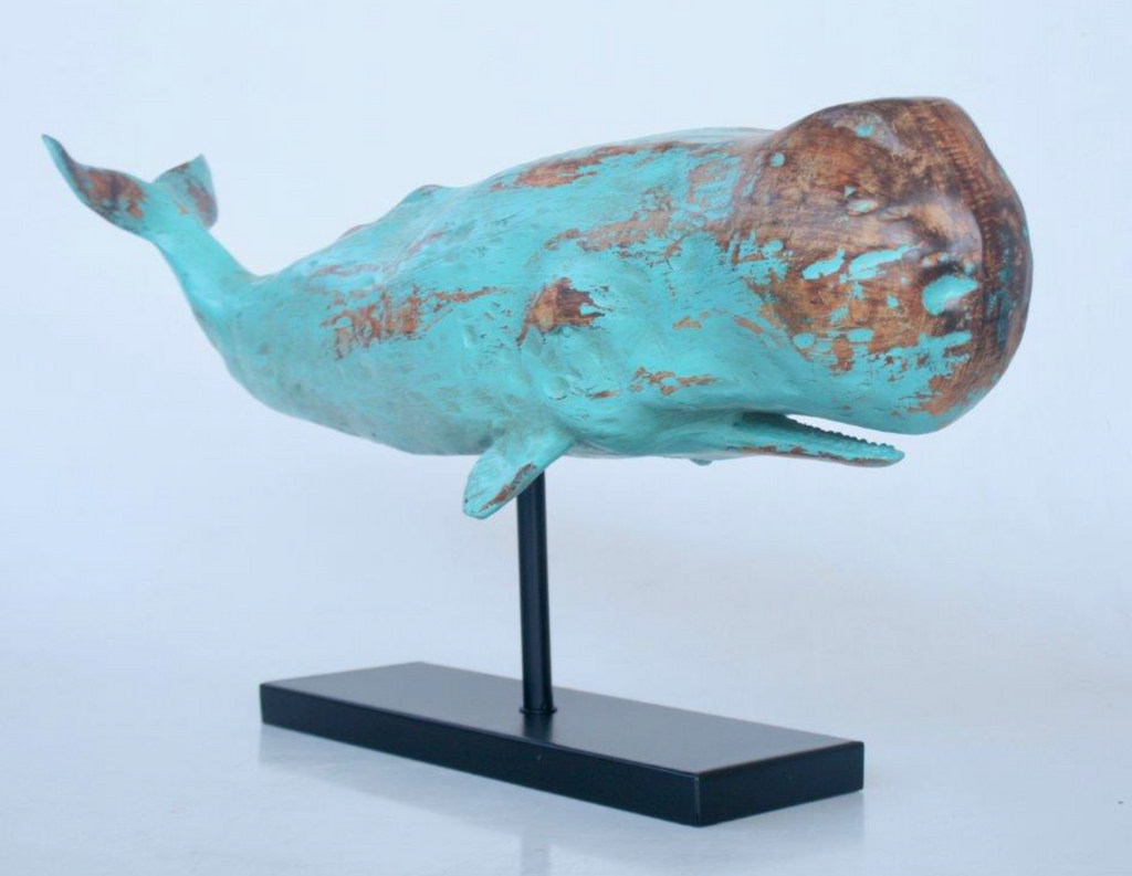 Large Blue Whale on Stand - NetDécor 