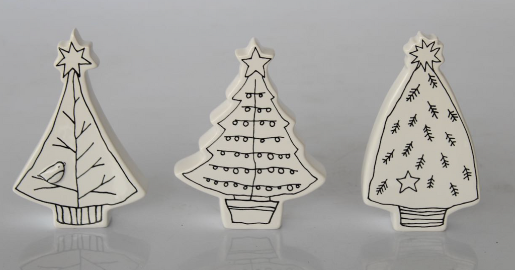 Set of 3 Ceramic Christmas Trees - NetDécor 