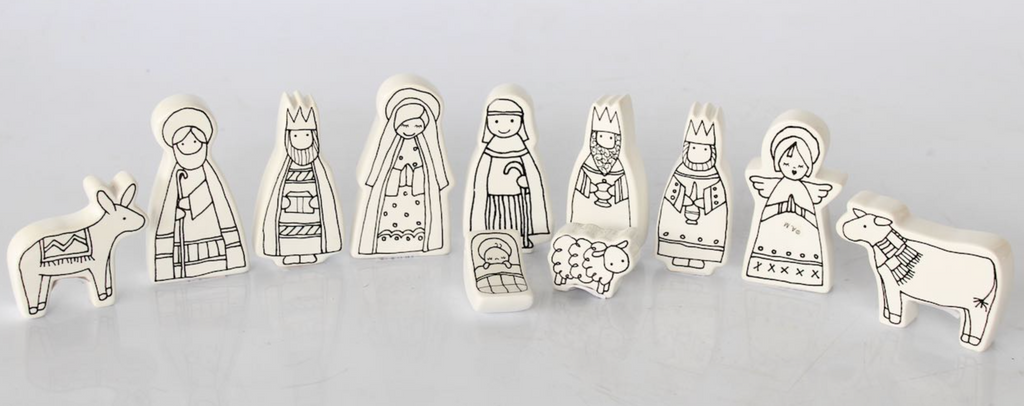 Set of 11 Ceramic Nativity Scene - NetDécor 
