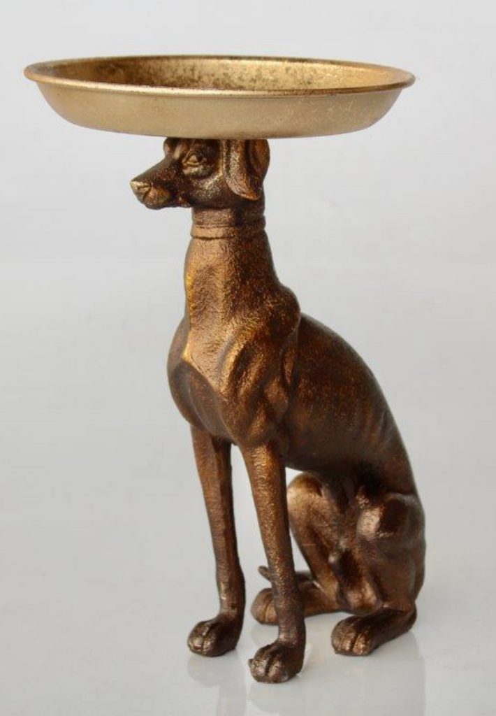 Dog with Gold Tray - NetDécor 