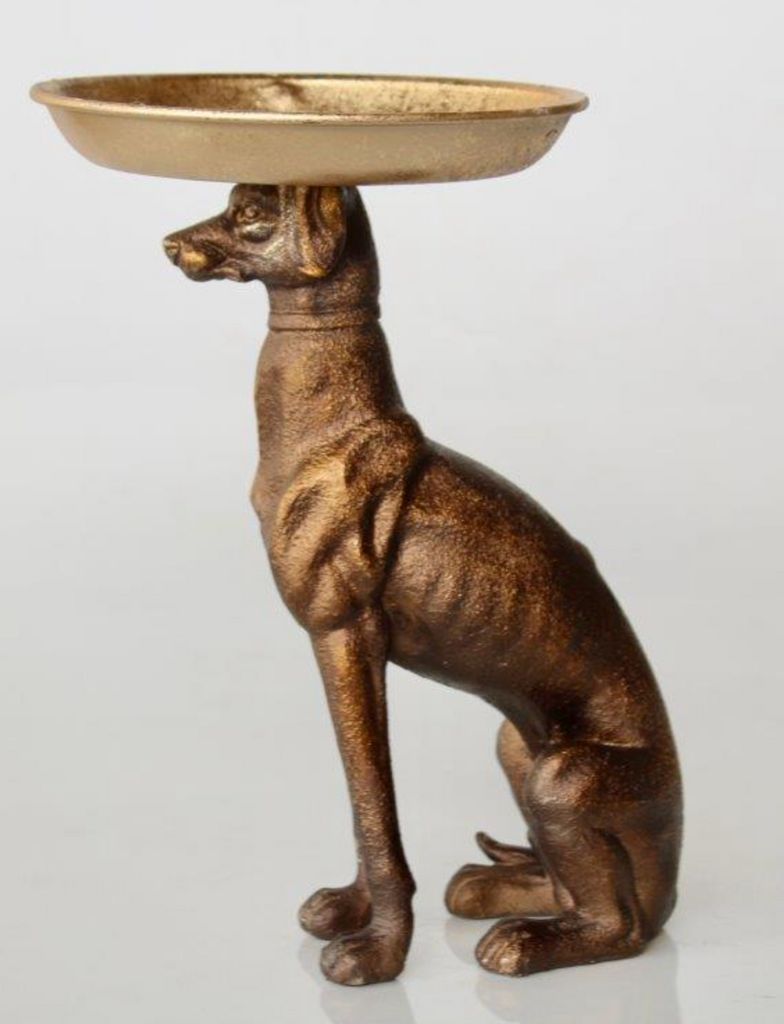 Dog with Gold Tray - NetDécor 