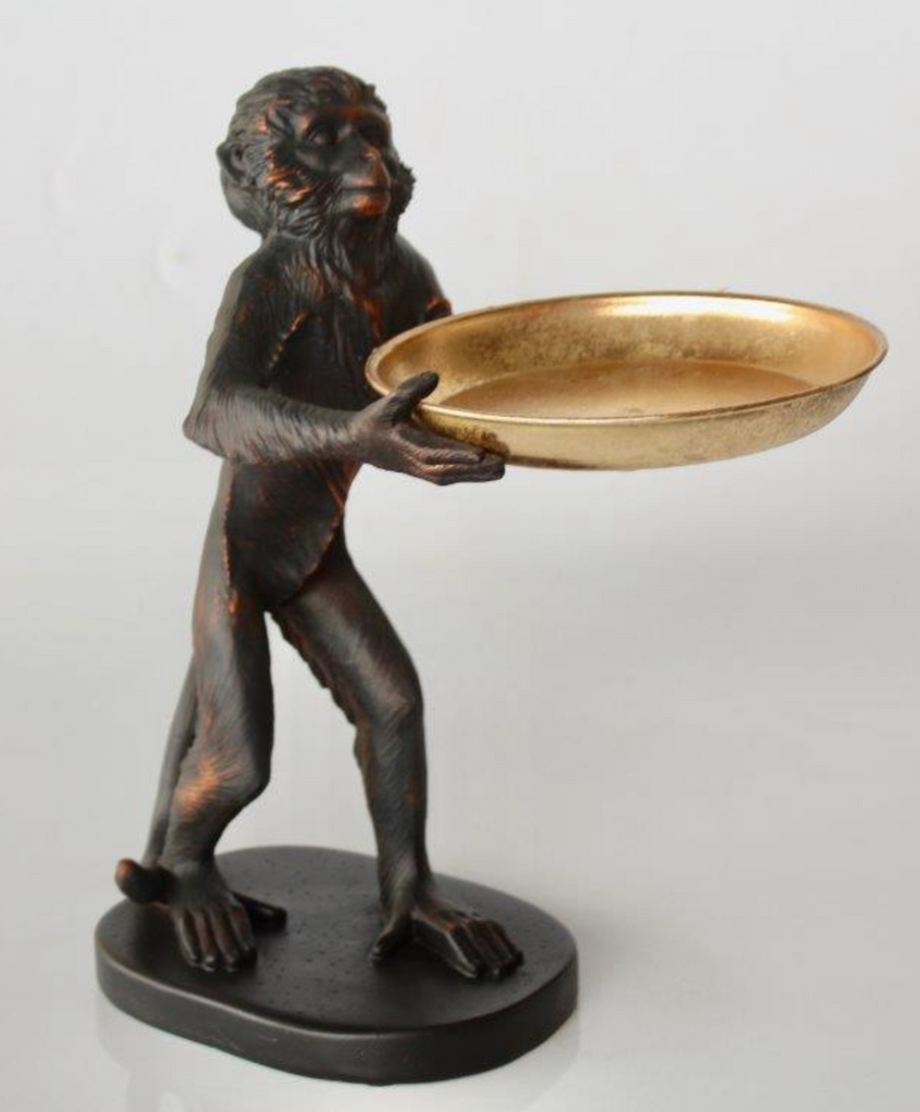Large Standing Monkey with Tray - NetDécor 