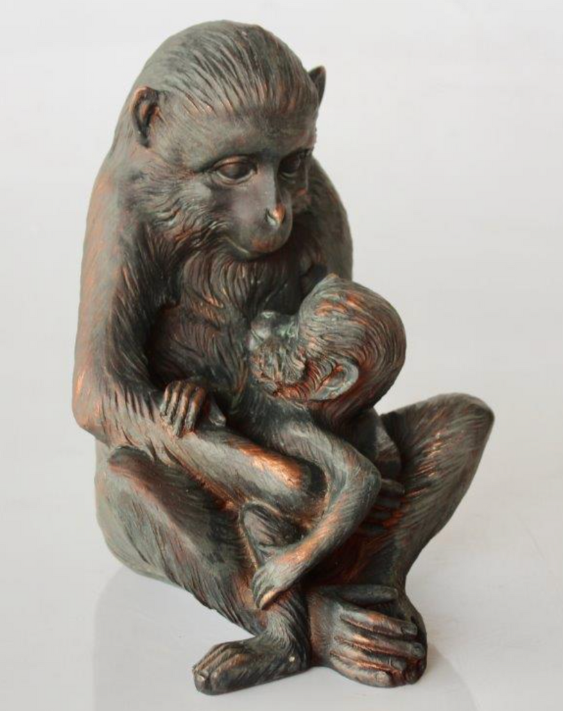 Resin Monkey with Baby - NetDécor 