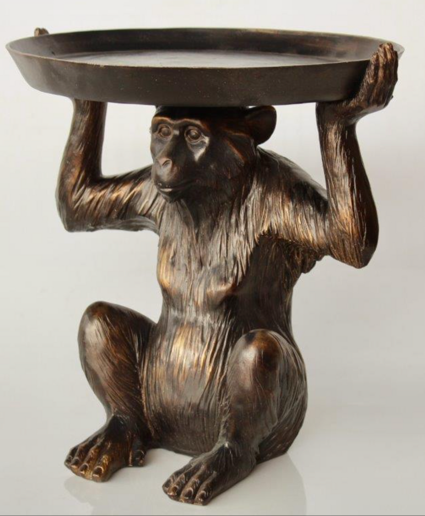 Extra Large Monkey with Tray - NetDécor 