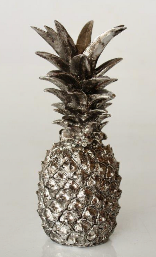 Silver Resin Pineapple - NetDécor 