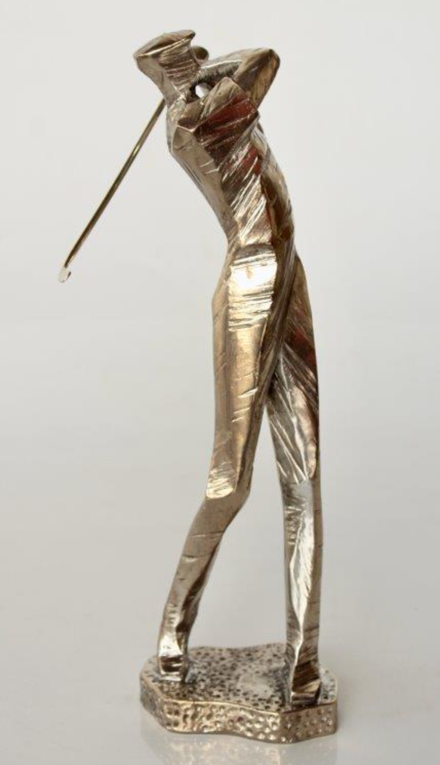 Silver Golfer on Stand - NetDécor 
