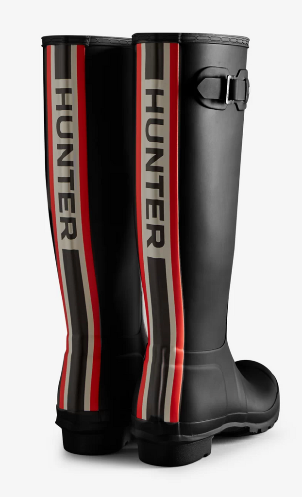 Hunter Original Tall Tri Colour Logo Boot Black - NetDécor 